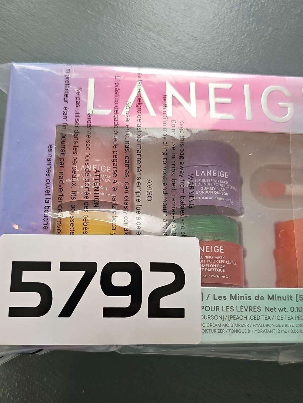 LANEIGE Lip Sleeping Mask Minis - Pink, Purple, Yellow, Green, Orange Set - Picture 6 of 6